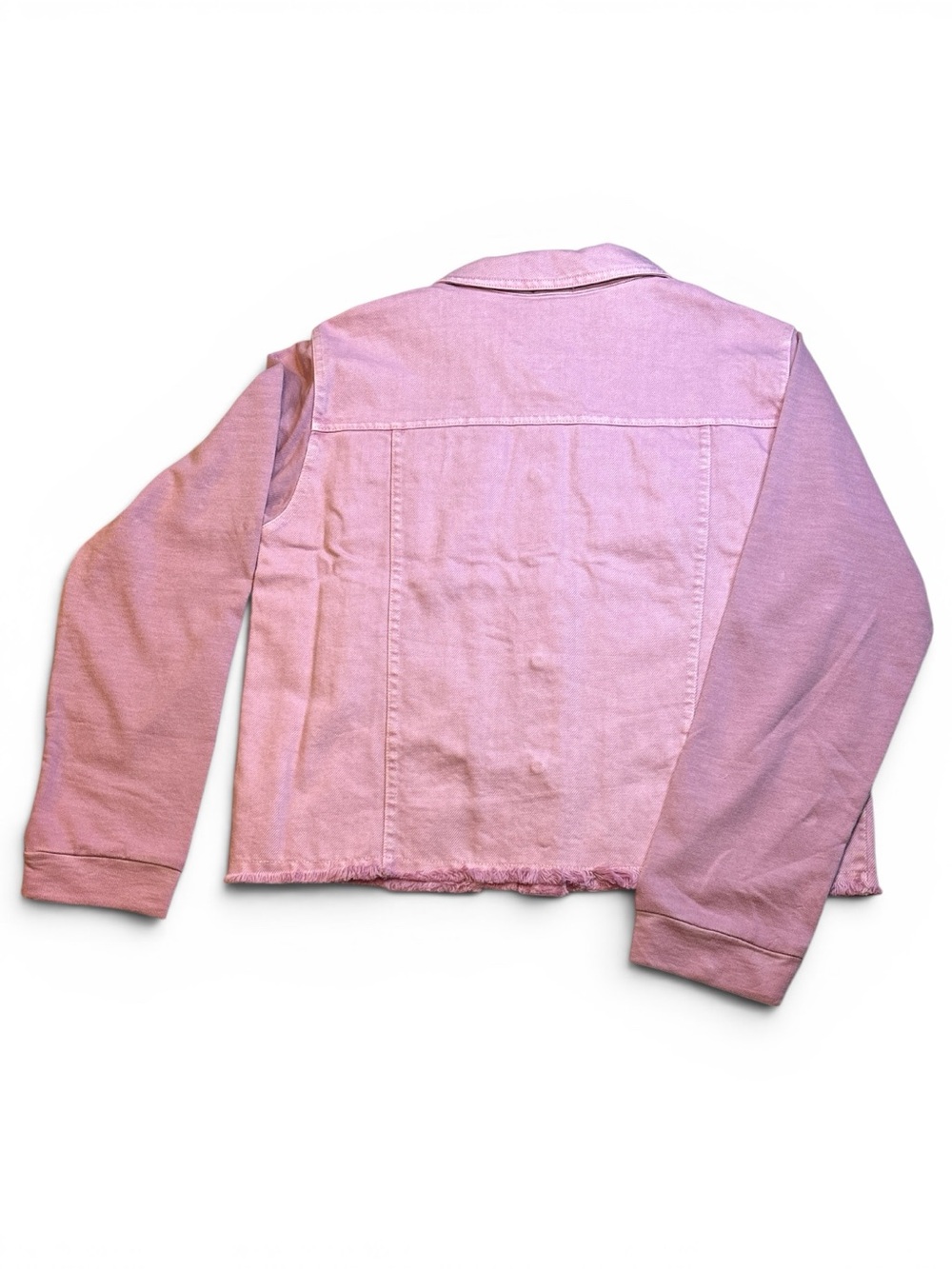 Splendid Pink Denim Jacket Girls Size 14 Raw Hem NWT - Picture 6 of 6